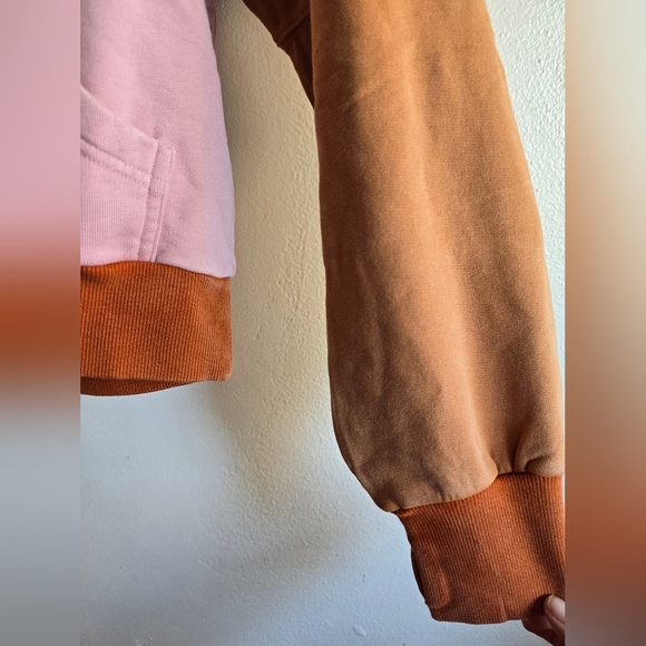 NWT! Offline by Aerie, Colorblock 1/4 Zip Hooded Sweatshirt Pullover, Size Med - Picture 7 of 8